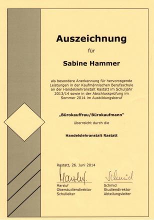 Wohlfeil Auszeichnung 26-06-2014 Sabine Hammer