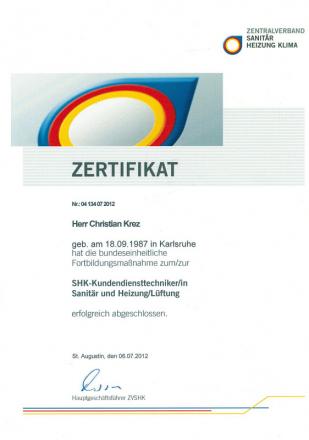 Wohlfeil Zertifikat 06-07-2012 Christian Krez