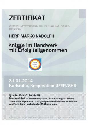 Wohlfeil Zertifikat 31-01-2014 Marko Nadolph