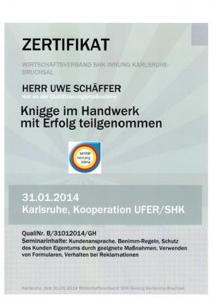Wohlfeil Zertifikat 31-01-2014 Uwe Schäffer