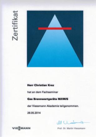Wohlfeil Zertifikat 28-05-2014 Christian Krez