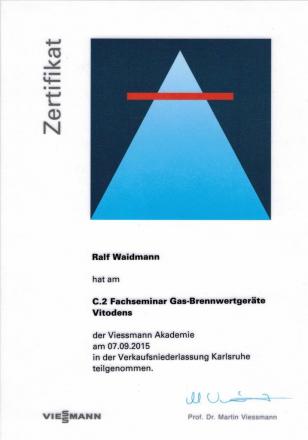 Wohlfeil Zertifikat 07-09-2015 Ralf Waldmann